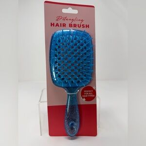 Blue Glitter Detangling Hair Brush